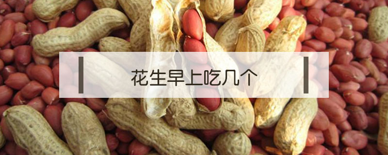 花生早上吃几个