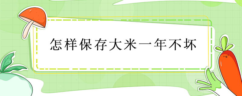 怎样保存大米一年不坏